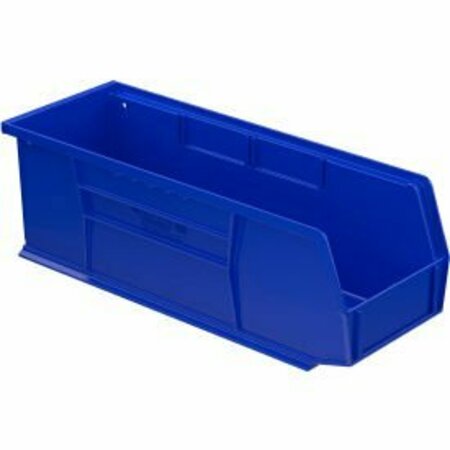 AKRO-MILS Hang & Stack Storage Bin, Plastic, Blue, 12 PK 30234 BLUE